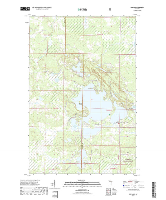 Side Lake Minnesota US Topo Map Image