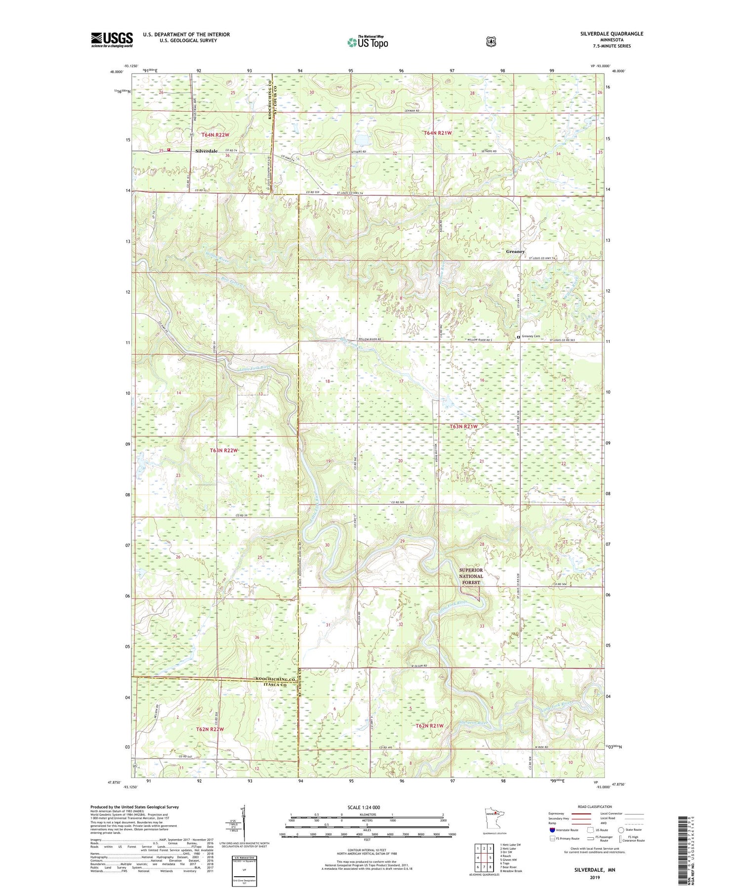 Silverdale Minnesota US Topo Map Image