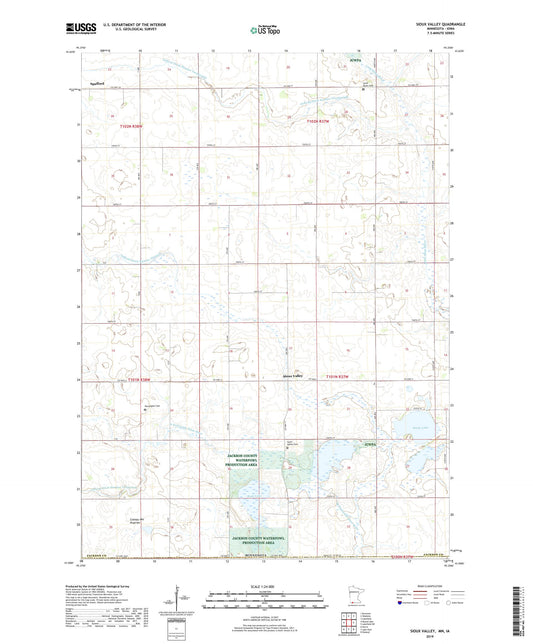 Sioux Valley Minnesota US Topo Map Image