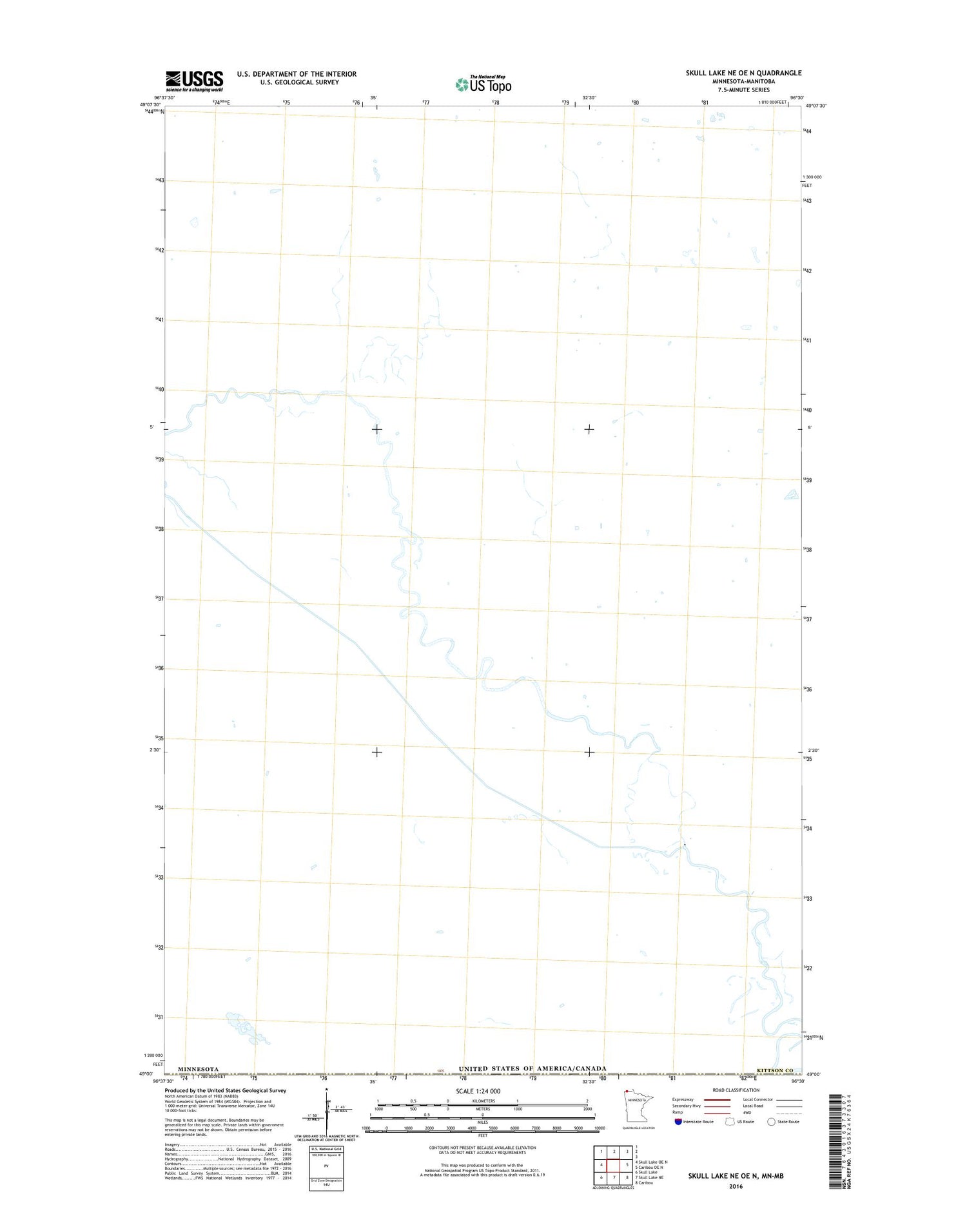 Skull Lake NE OE N Minnesota US Topo Map Image