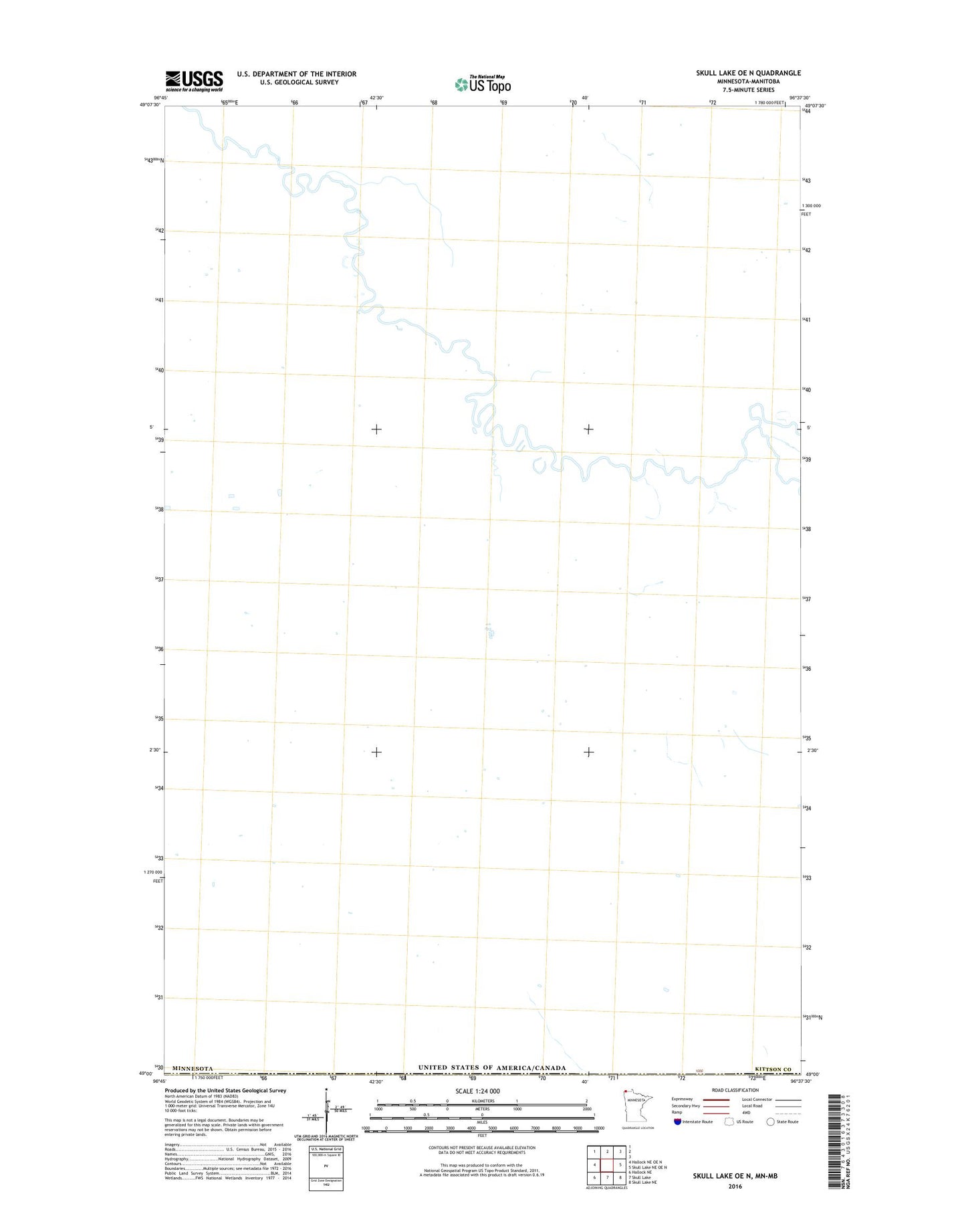 Skull Lake OE N Minnesota US Topo Map Image