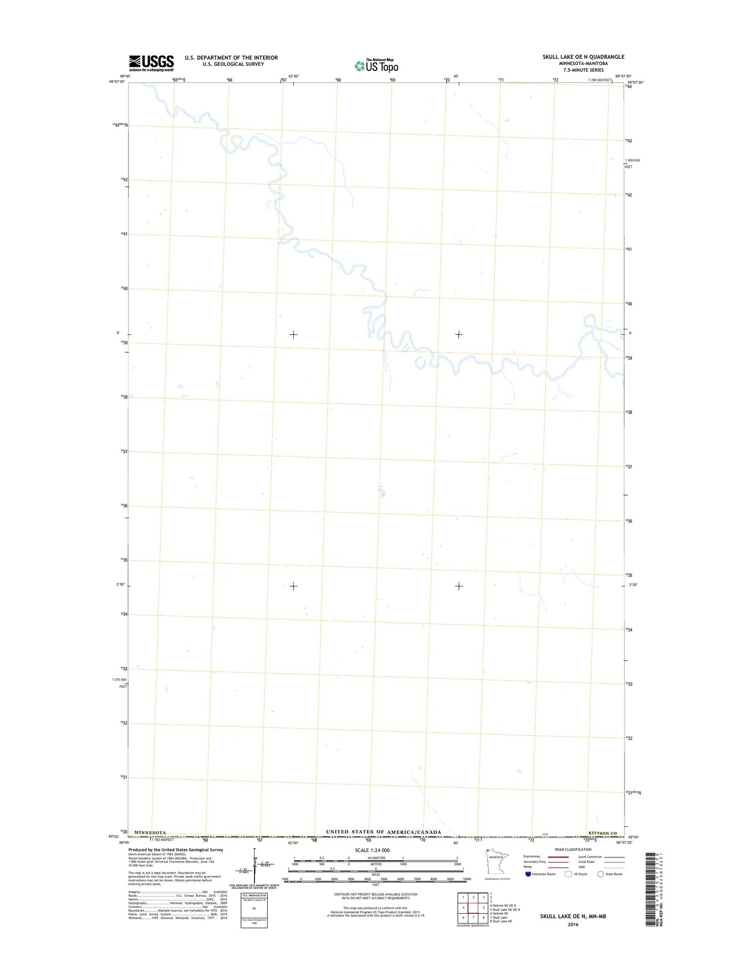 Skull Lake OE N Minnesota US Topo Map Image