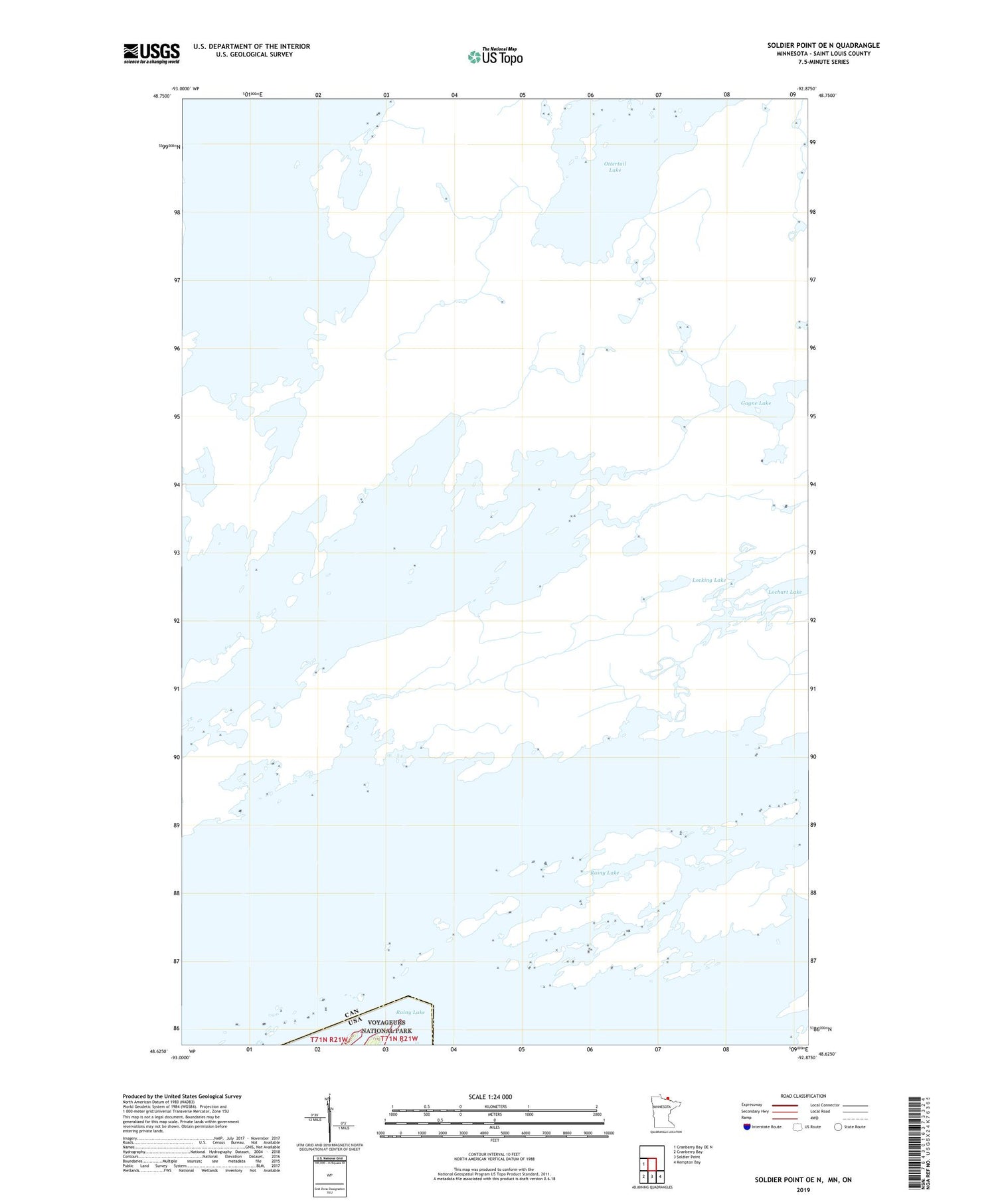 Soldier Point OE N Minnesota US Topo Map Image