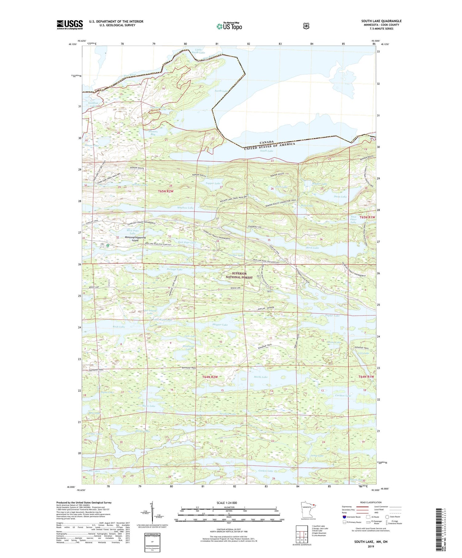 South Lake Minnesota US Topo Map Image