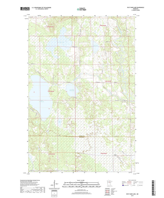 Split Hand Lake Minnesota US Topo Map Image