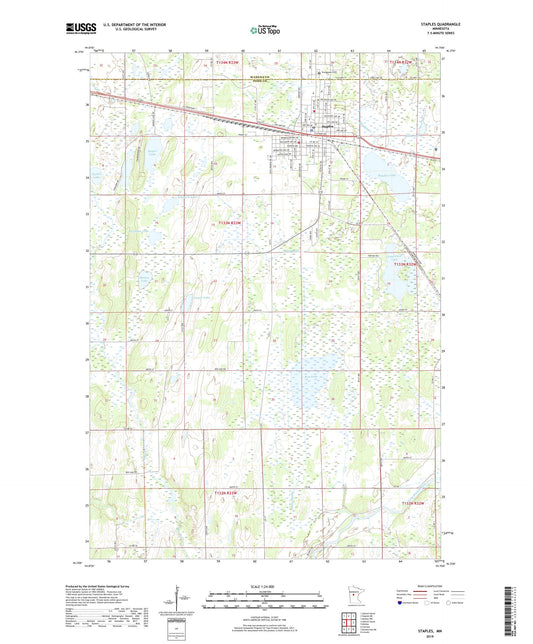 Staples Minnesota US Topo Map Image