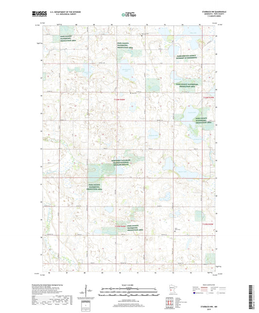Starbuck NW Minnesota US Topo Map Image