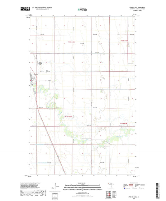 Stephen East Minnesota US Topo Map Image