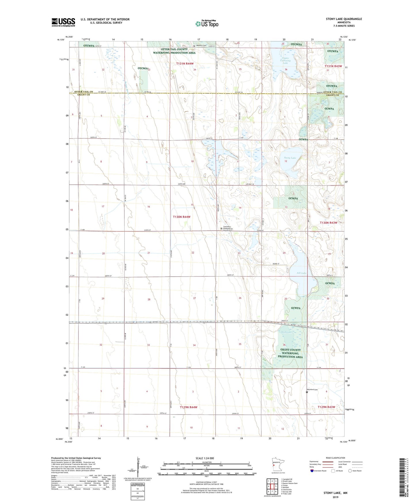 Stony Lake Minnesota US Topo Map Image
