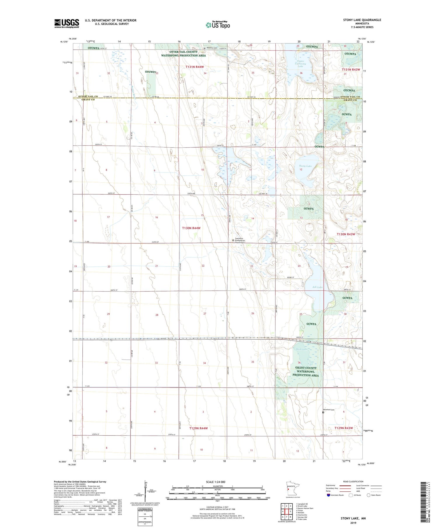 Stony Lake Minnesota US Topo Map Image