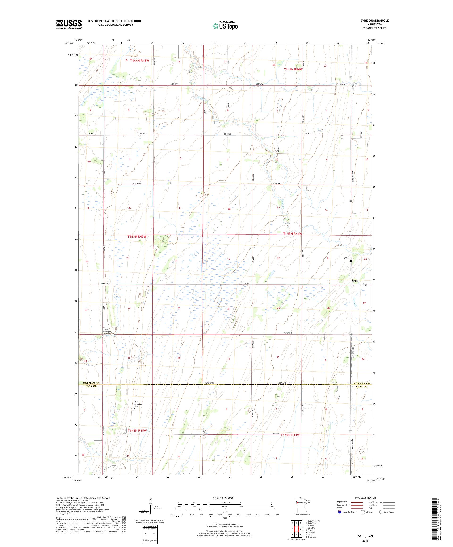 Syre Minnesota US Topo Map – MyTopo Map Store