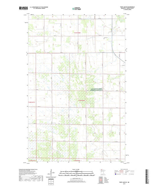 Thief Lake NE Minnesota US Topo Map Image