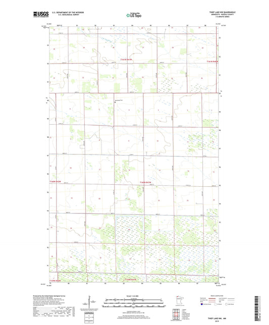 Thief Lake NW Minnesota US Topo Map Image