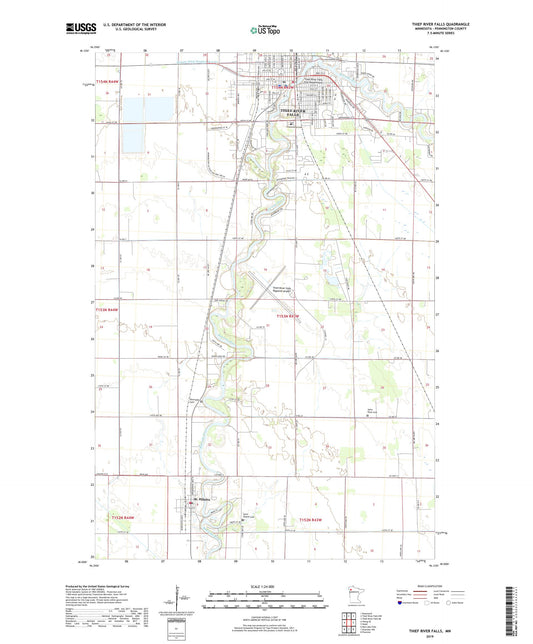 Thief River Falls Minnesota US Topo Map Image