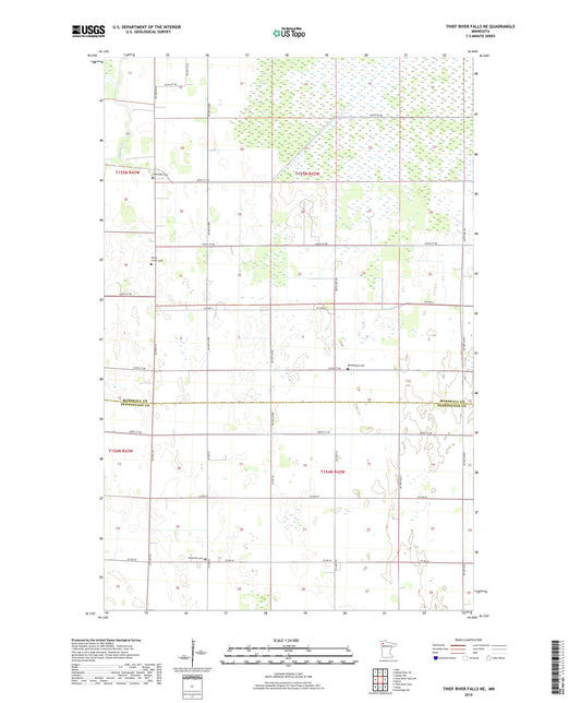 Thief River Falls NE Minnesota US Topo Map Image