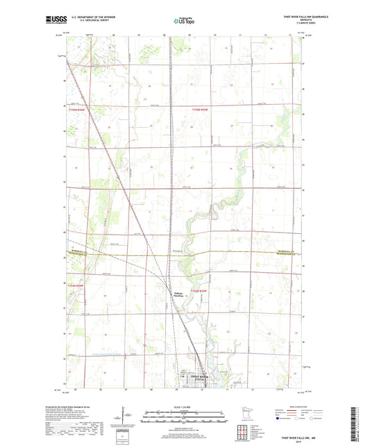Thief River Falls NW Minnesota US Topo Map Image