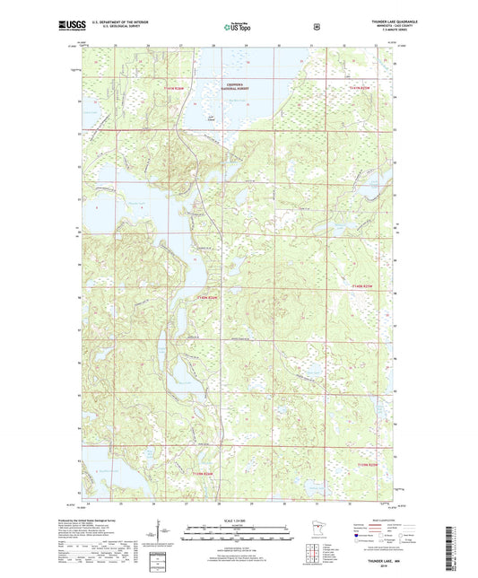 Thunder Lake Minnesota US Topo Map Image