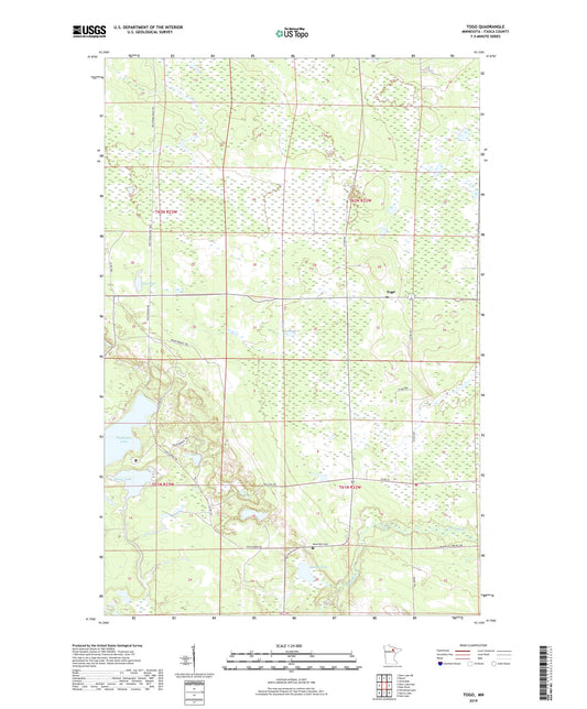 Togo Minnesota US Topo Map Image