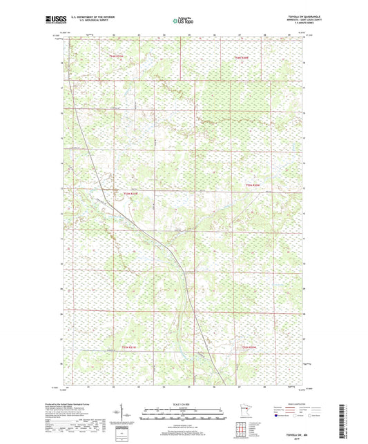Toivola SW Minnesota US Topo Map Image