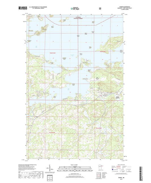 Tower Minnesota US Topo Map Image