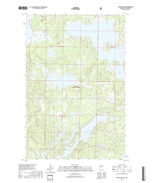 Town Line Lake Minnesota US Topo Map Image
