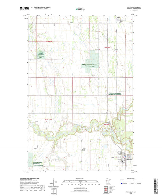 Twin Valley Minnesota US Topo Map Image
