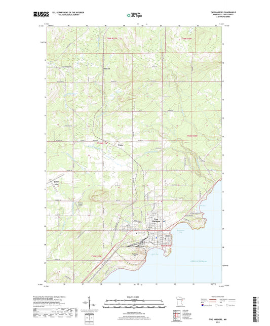 Two Harbors Minnesota US Topo Map Image