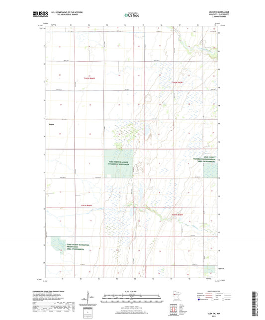Ulen SW Minnesota US Topo Map Image