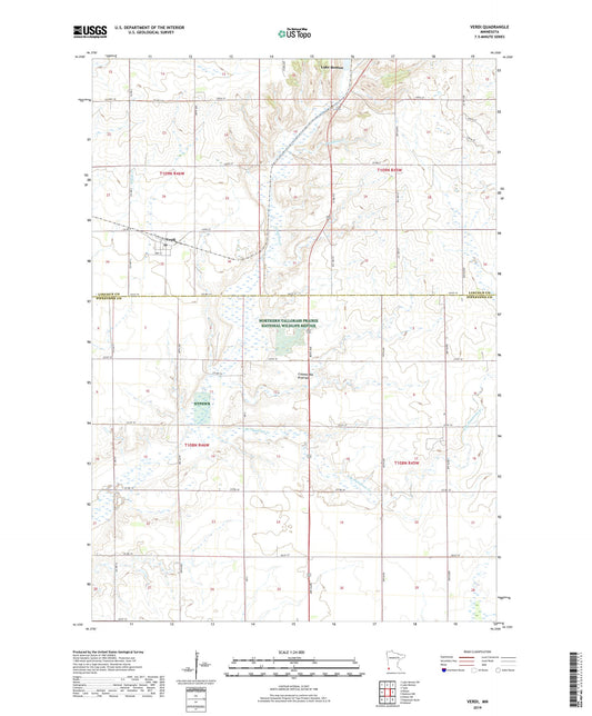 Verdi Minnesota US Topo Map Image
