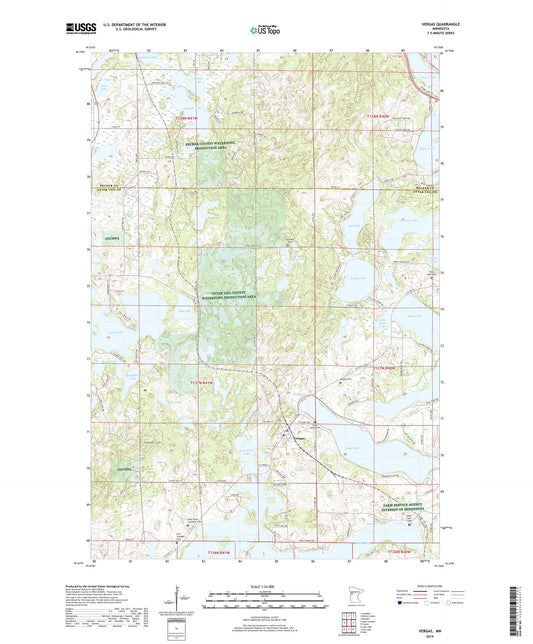 Vergas Minnesota US Topo Map Image
