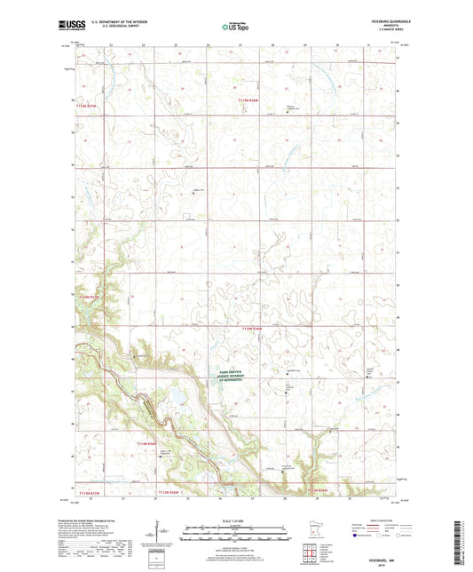 Vicksburg Minnesota US Topo Map Image