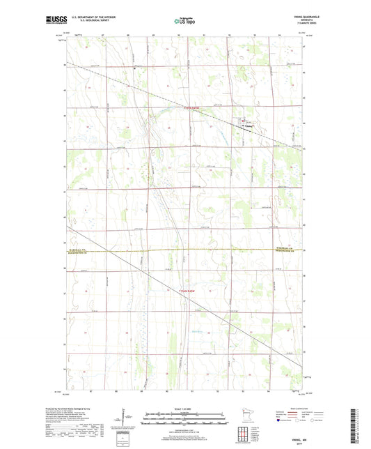 Viking Minnesota US Topo Map Image