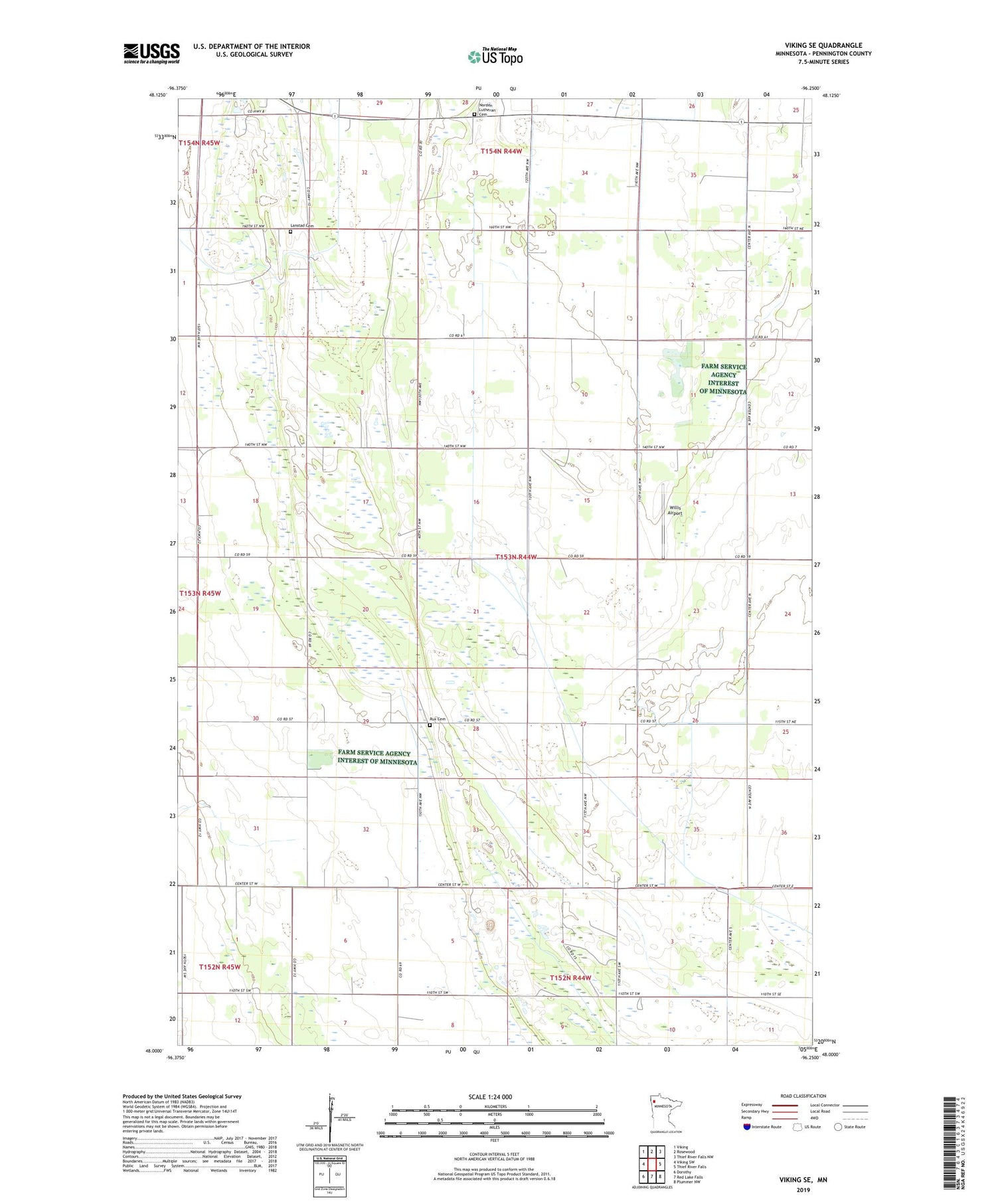 Viking SE Minnesota US Topo Map Image