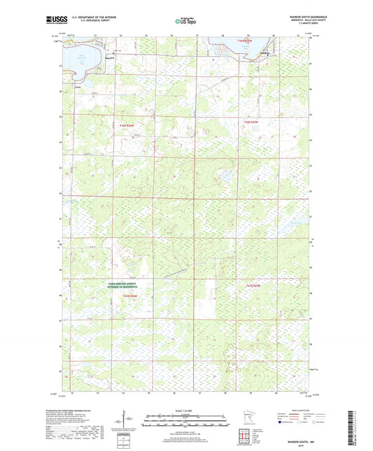 Wahkon South Minnesota US Topo Map Image