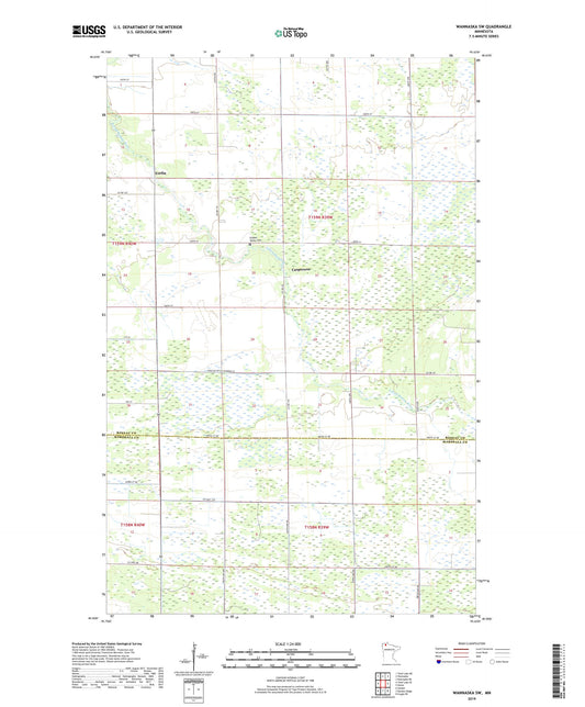 Wannaska SW Minnesota US Topo Map Image