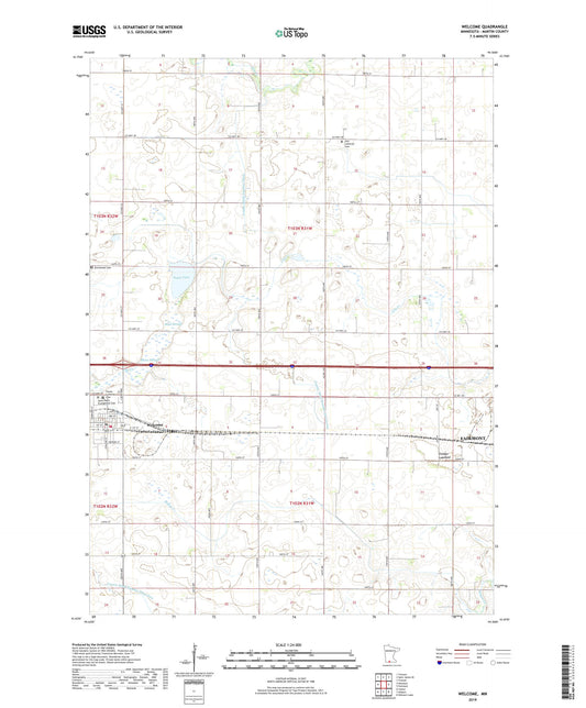 Welcome Minnesota US Topo Map Image