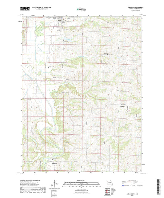 Albany South Missouri US Topo Map Image