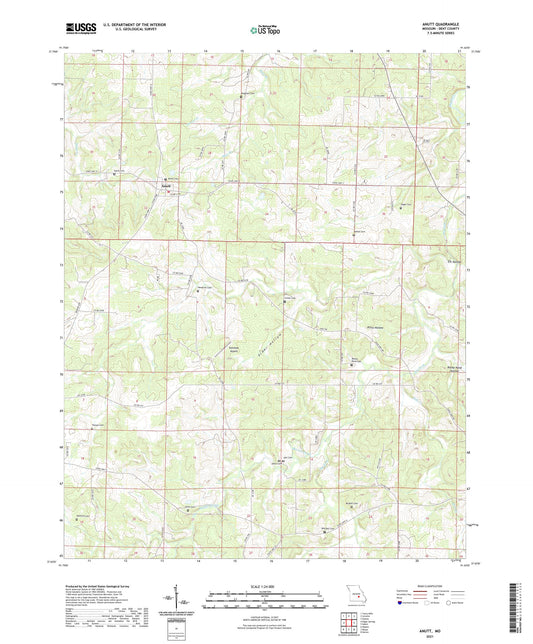 Anutt Missouri US Topo Map Image