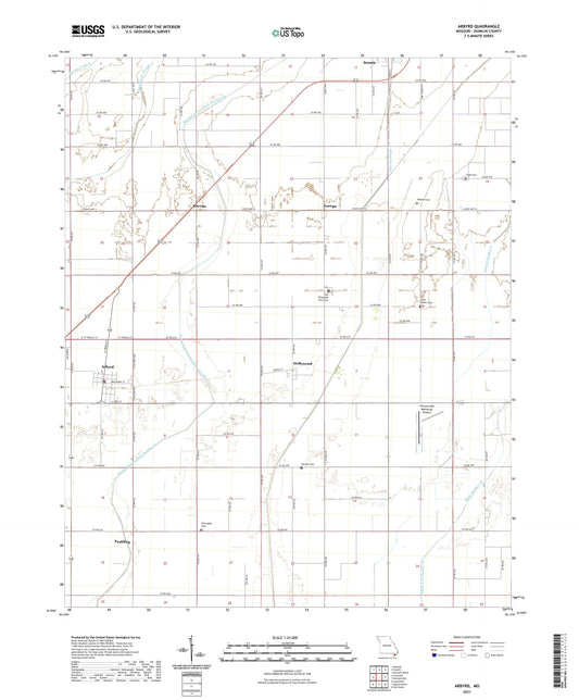 Arbyrd Missouri US Topo Map Image