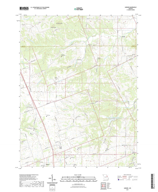 Auburn Missouri US Topo Map Image