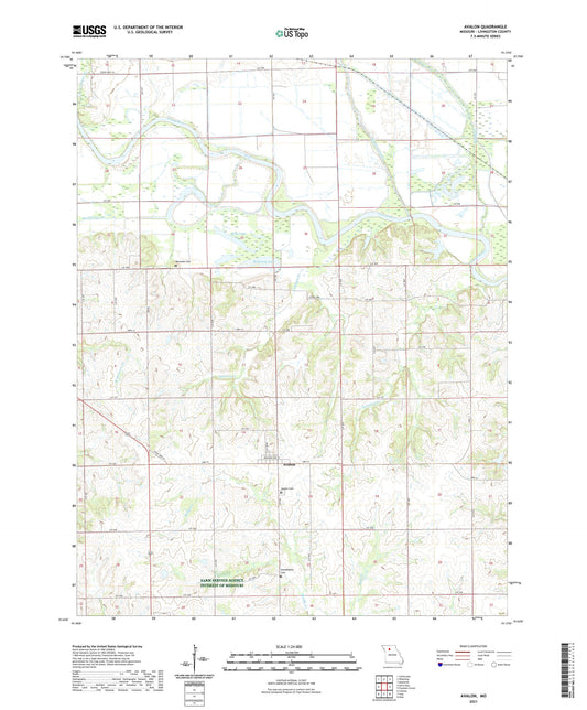 Avalon Missouri US Topo Map Image