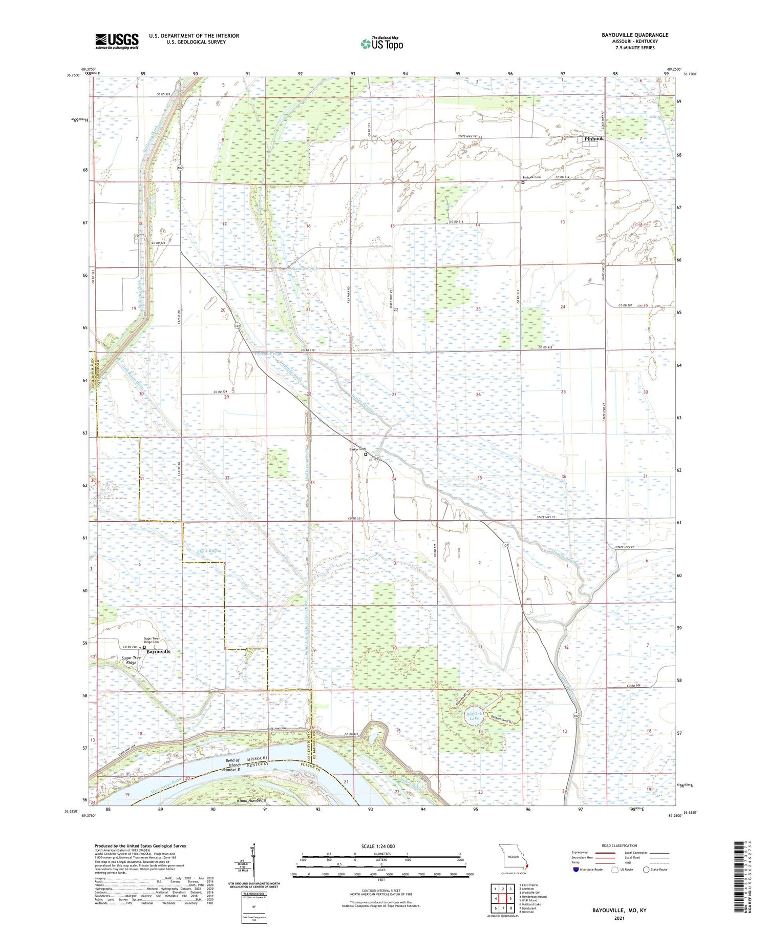 Bayouville Missouri US Topo Map Image
