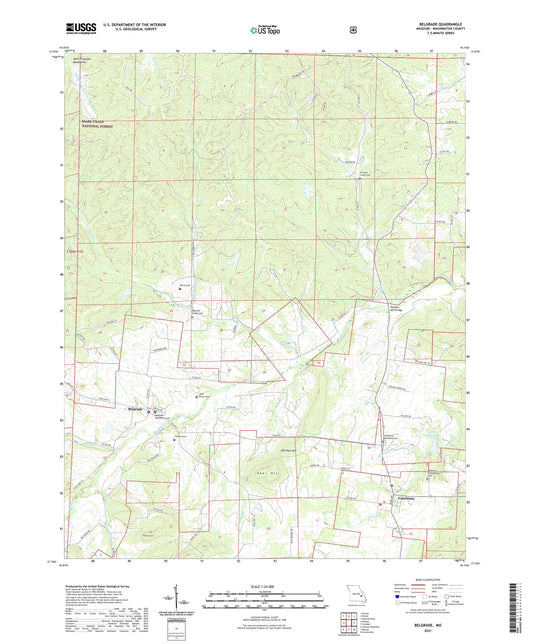 Belgrade Missouri US Topo Map Image