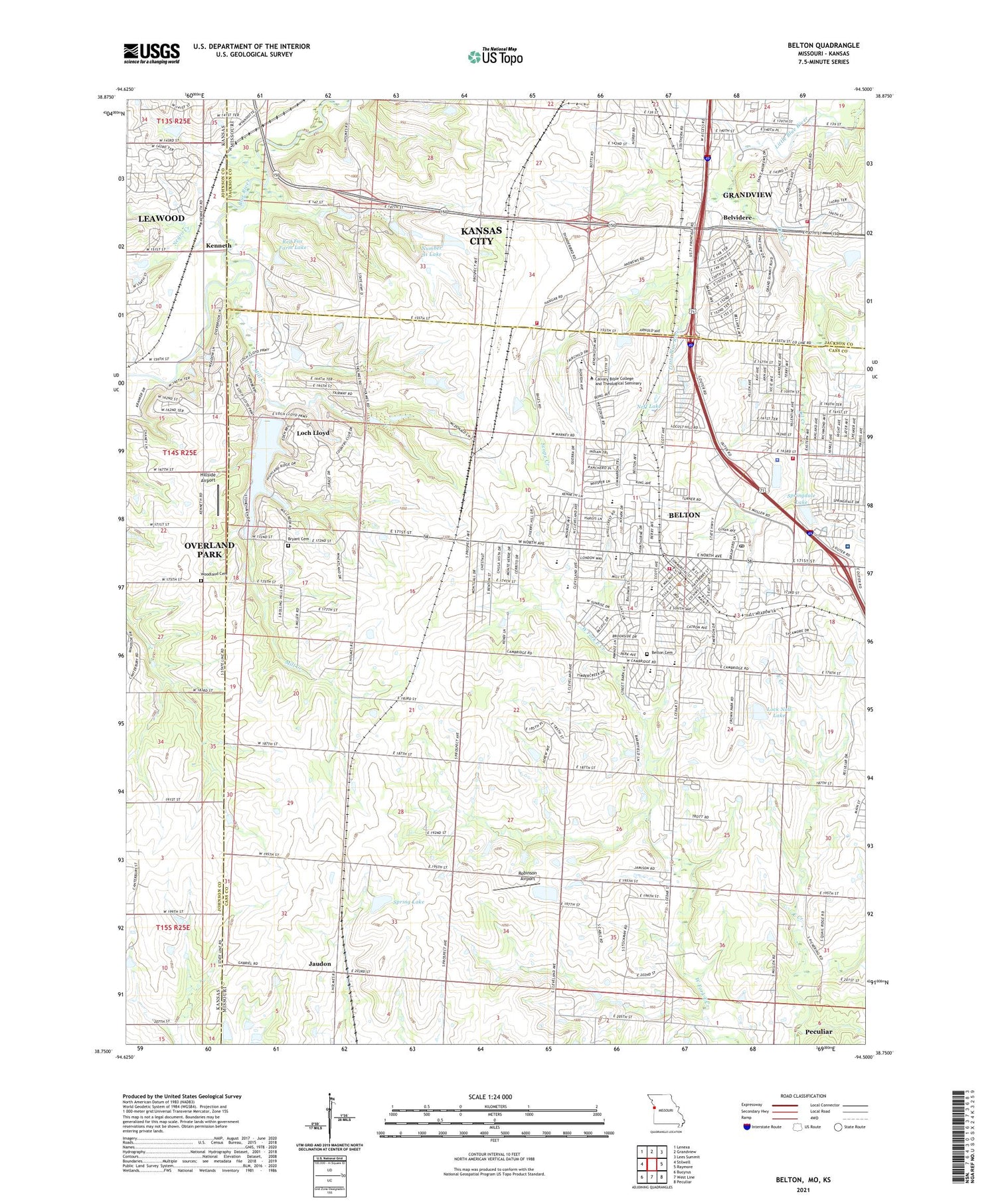 Belton Missouri US Topo Map Image