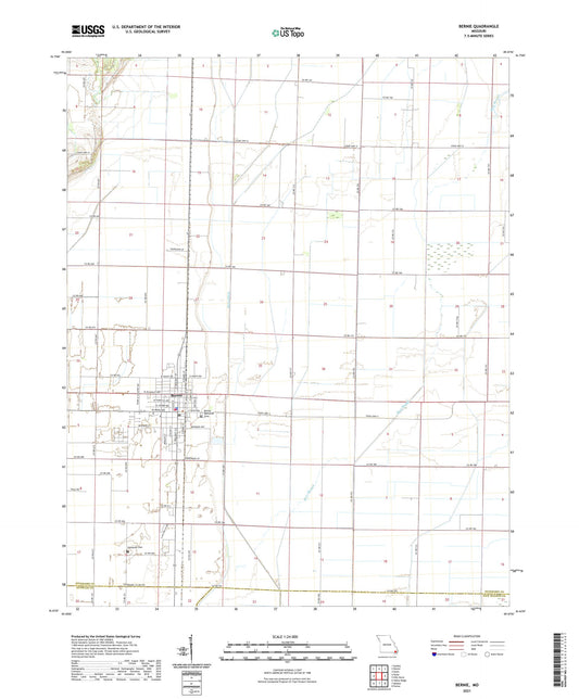 Bernie Missouri US Topo Map Image