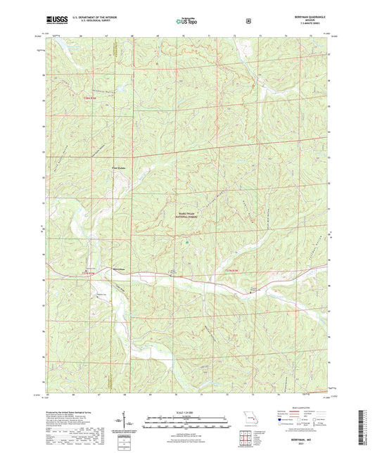 Berryman Missouri US Topo Map Image