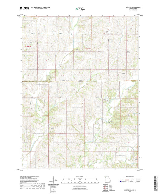 Blockton SE Missouri US Topo Map Image