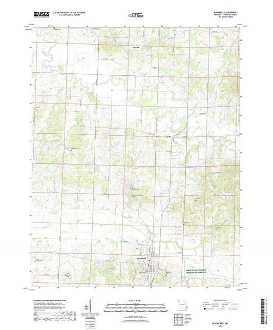 Bloomfield Missouri US Topo Map Image
