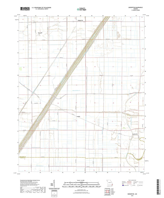 Boekerton Missouri US Topo Map Image