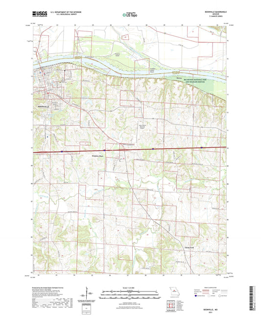 Boonville Missouri US Topo Map Image